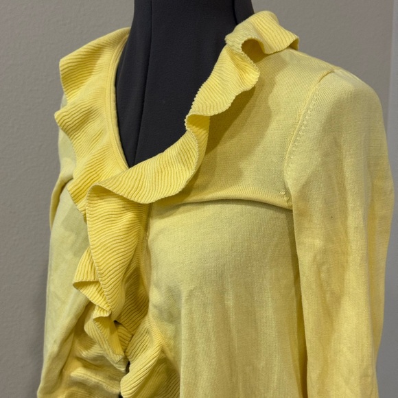 Yellow Ruffled Cardigan - Picture 2 of 6